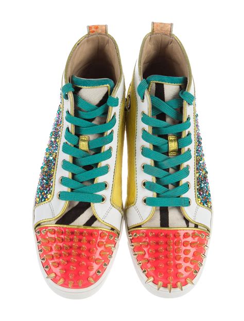 christian louboutin snakeskin sneakers.